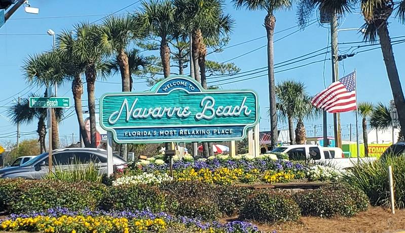 Navarre Beach Welcome Sign